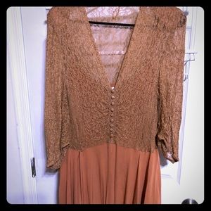 Vintage dress. Lace top overlay